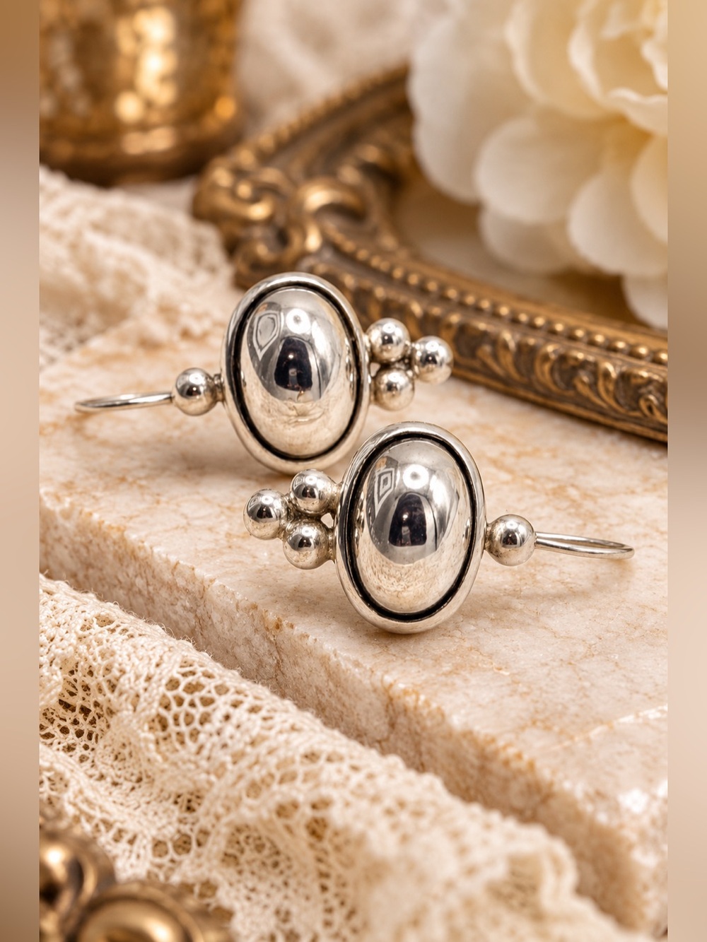 Silpada RARE HTF Sterling Victorian French Wire Earrings